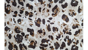 Baumwollstoff (feiner Popelin) LEOMUSTER braun/beige (Grundpreis € 6,00/m)
